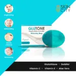 Glutone brightening soap with glutathione and vitamins C and E for gentle cleansing and moisturizing